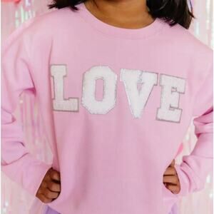 Sweet Wink Girl's Pink Love Patch Sweatshirt Size 2T